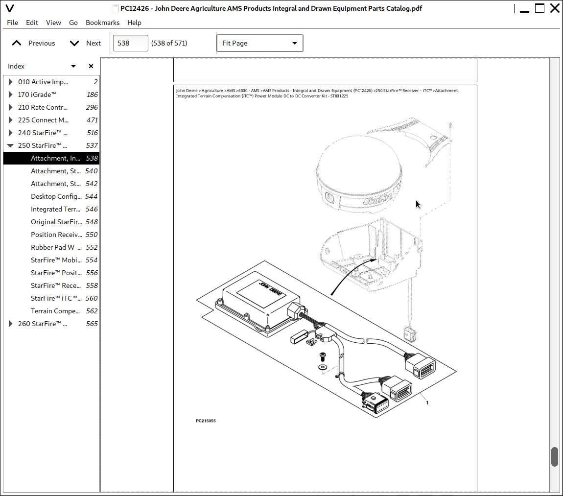 John deere shop 170 parts manual